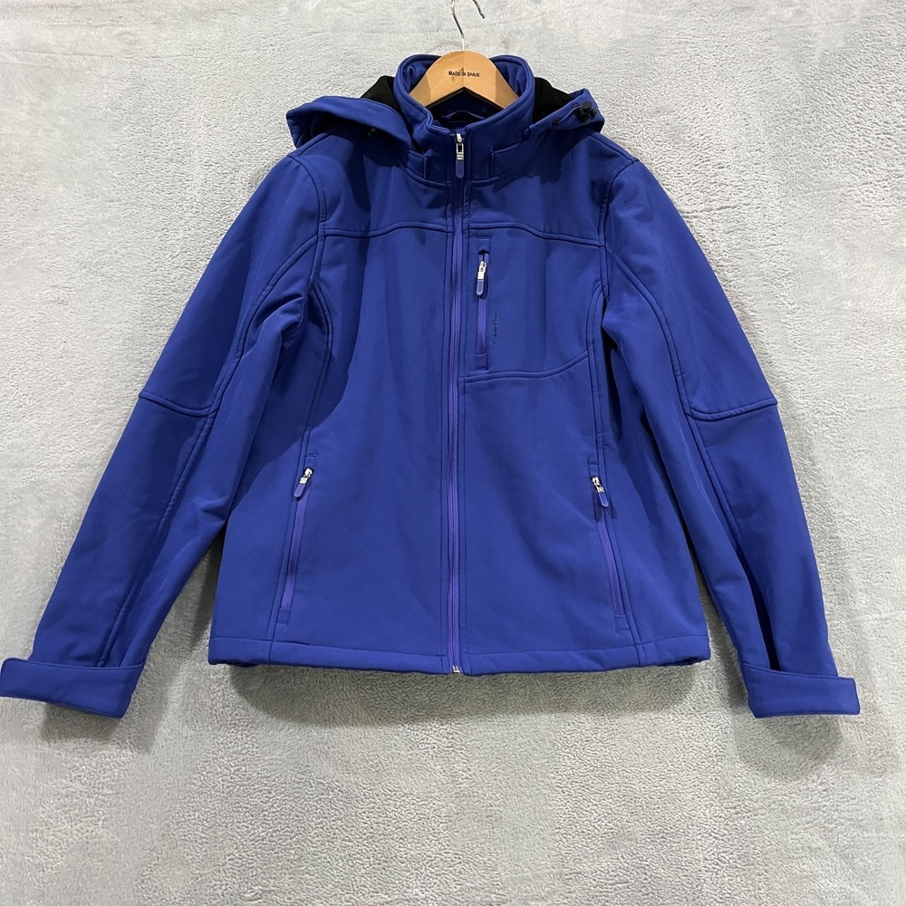 Calvin Klein Jacket Women Medium Water Resistant Breathable Shell Hood Outdoors